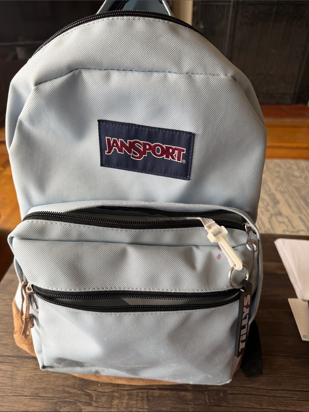 Jansport Right Pack Blue Dusk Light Backpack with Navy Logo Patch
